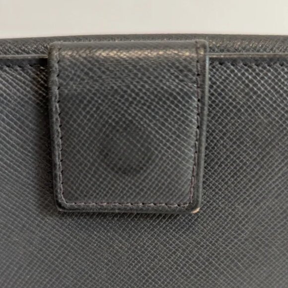Prada Textured Gray Trifold Wallet with Dust Bag - Picture 15 of 16